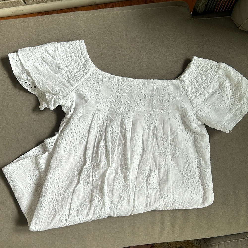 Anthropologie brand JOA Los Angeles eyelet tunic dress